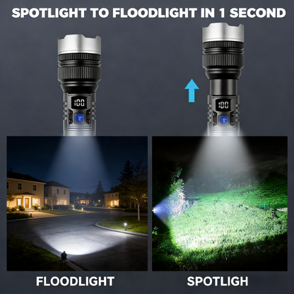 2-in-1 Strong Flashlight(Power Bank)for Outdoor &Emergency