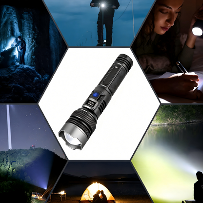 2-in-1 Strong Flashlight(Power Bank)for Outdoor &Emergency