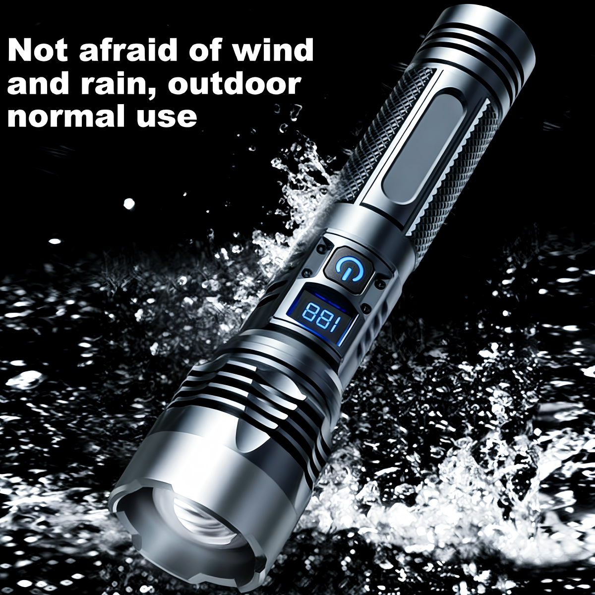 2-in-1 Strong Flashlight(Power Bank)for Outdoor &Emergency